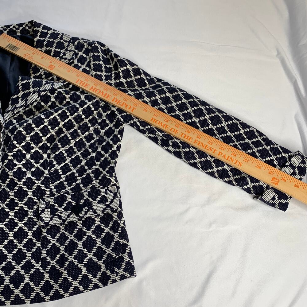 Talbots Blazor Navy & White Pattern Women's Size … - image 8